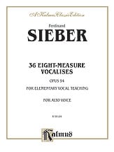 36 Eight Measure Vocalises Vocal Solo & Collections sheet music cover
